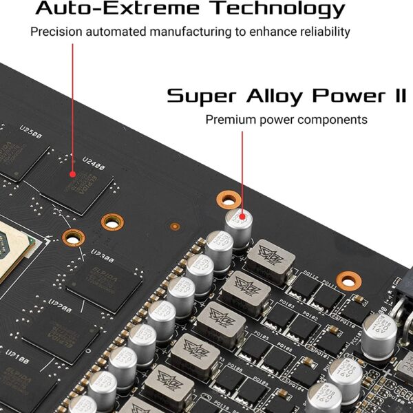 فناوری Super Alloy Power II کارت گرافیک ROG-STRIX-RX570-O8G-GAMING